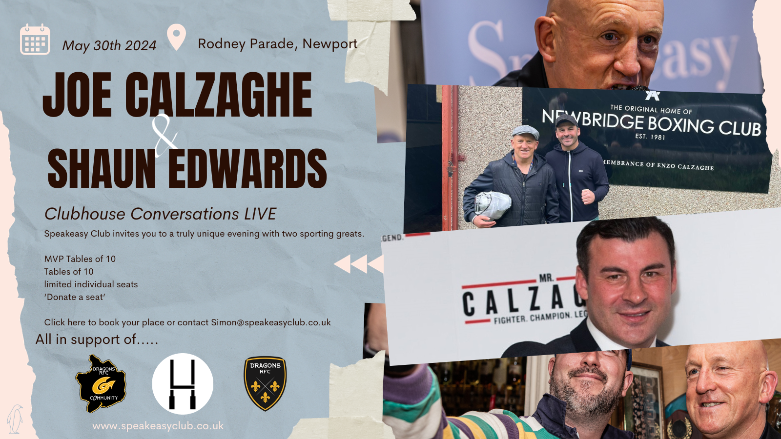 Clubhouse Conversations LIVE. Rodney Parade, Newport